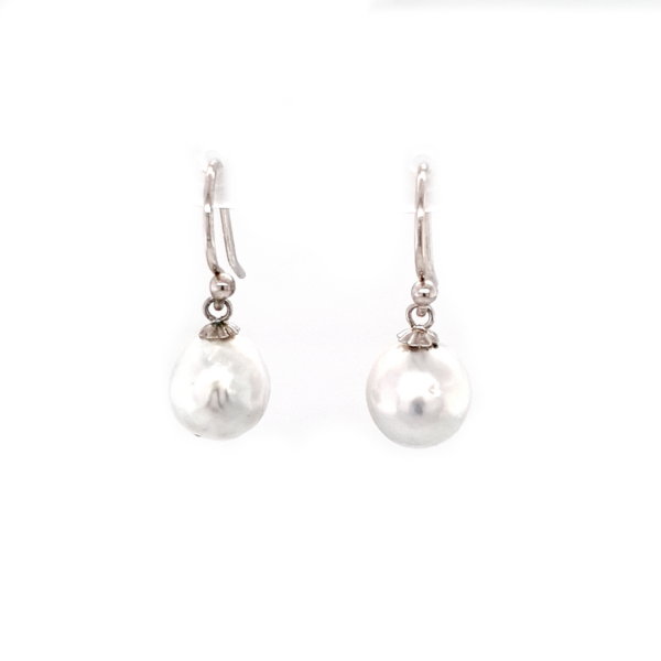 Leon Bakers Sterling Silver Abrolhos Pearl Drop Earrings_0