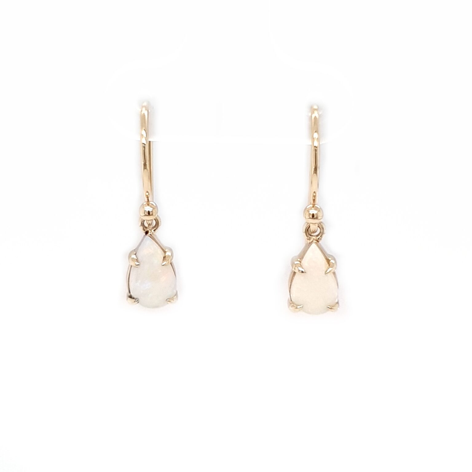 Leon Baker 9K Yellow Gold and Solid Pear Opal Drops_0