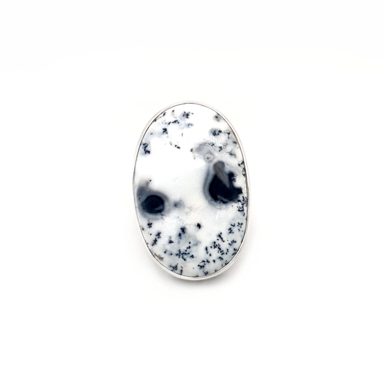 Leon Baker Sterling Silver and Dendritic Opal Ring_0