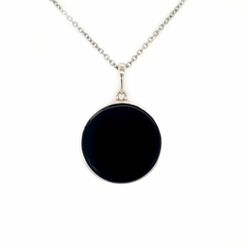 Leon Baker Sterling Silver and Black Onyx Pendant_0