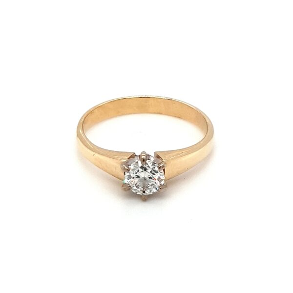 Leon Baker 18K Yellow Gold and Diamond Solitaire Engagement Ring_0