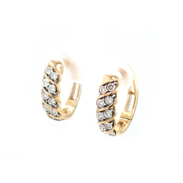 Royal Diamond 9K Yellow Gold and Diamond Earrings_1