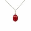 Leon Baker Sterling Silver and Red Sponge Coral Pendant_0