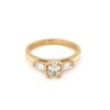 Leon Baker 18K Yellow Gold and Oval Diamond Engagement Ring_0