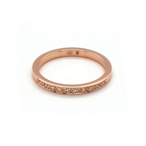 Leon Baker 9K Rose Gold and Diamond Wedding Ring_0
