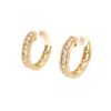 Leon Bakers 18K Yellow Gold and Channel Set Diamond Hoops_1
