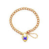 Blue Bird Yellow Gold Plated Padlock Bracelet_0