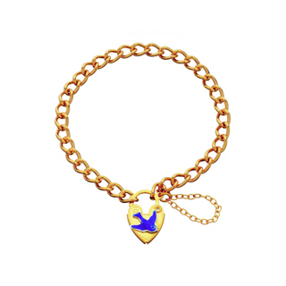 9ct Gold 15cm Bluebird Curb Padlock Bracelet - Angus & Coote Catalogue -  Salefinder