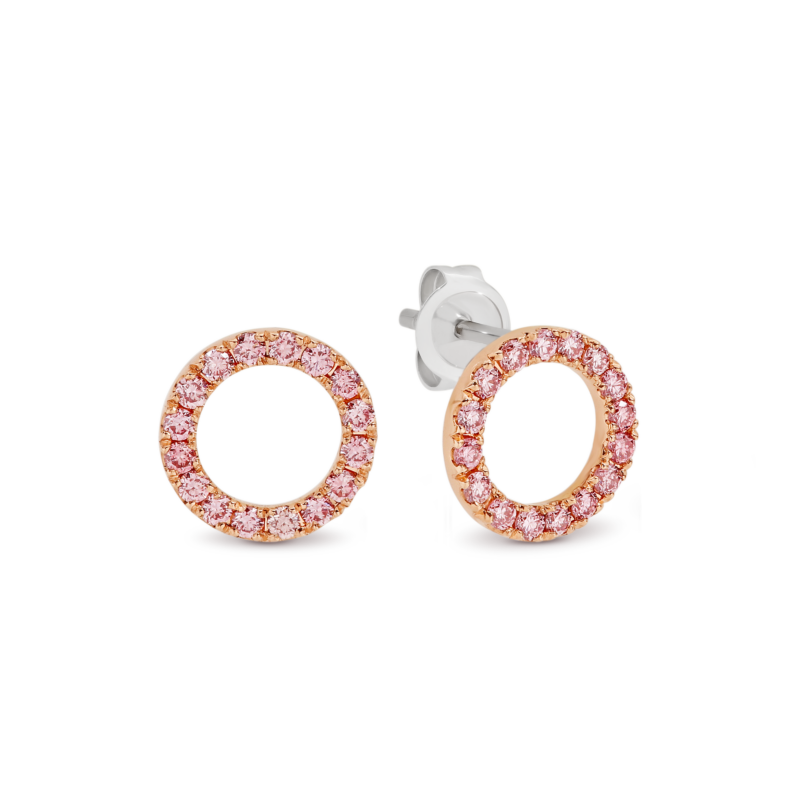 Desert Rose Perpetual Circle Pink Diamond Earrings_0