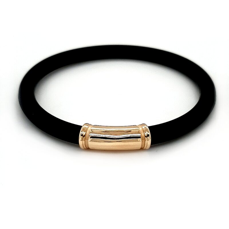 Coral Bay Collection Neoprene Bracelet with 9K Yellow Gold Plain Lug_0