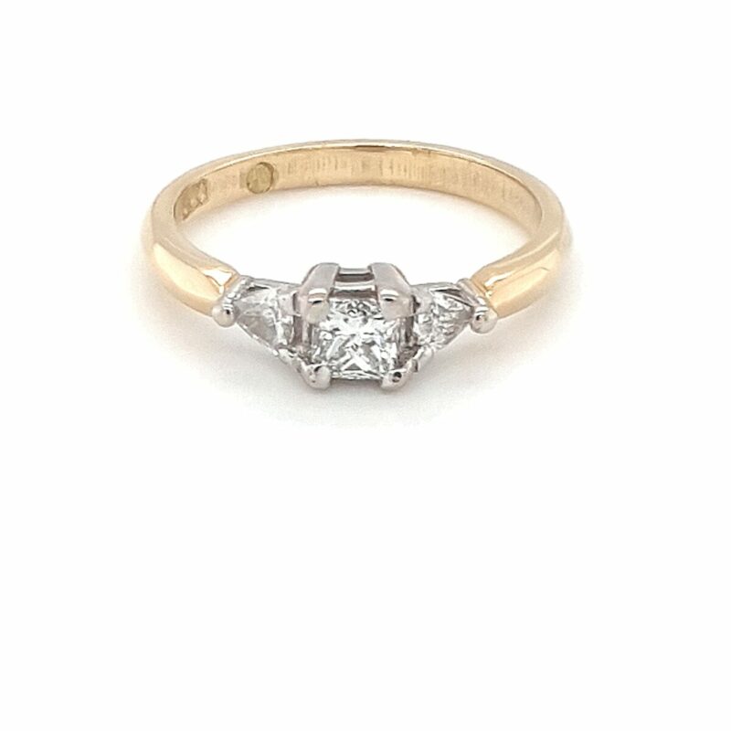 Leon Bakers 18K Yellow Gold Princess Cut Diamond Engagement Ring_0