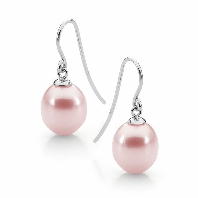 Leon Baker Sterling Silver and Pink Freshwater Pearl Drop Earrings_0