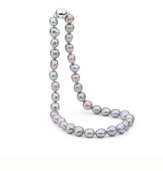 Leon Baker Grey Keshi Freshwater Pearl Strand with Magnetic Clasp_0