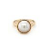 Leon Bakers 9K Yellow Gold and White Mabe Pearl Ring_0