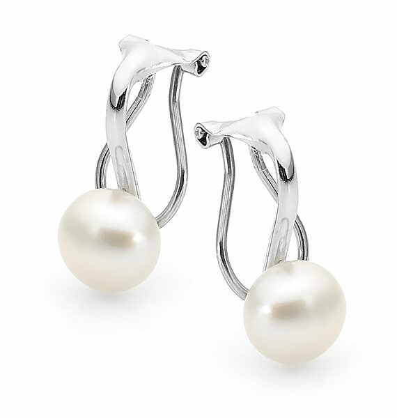 Leon Baker Sterling Silver and White Freshwater Pearl Clip On Earrings_0