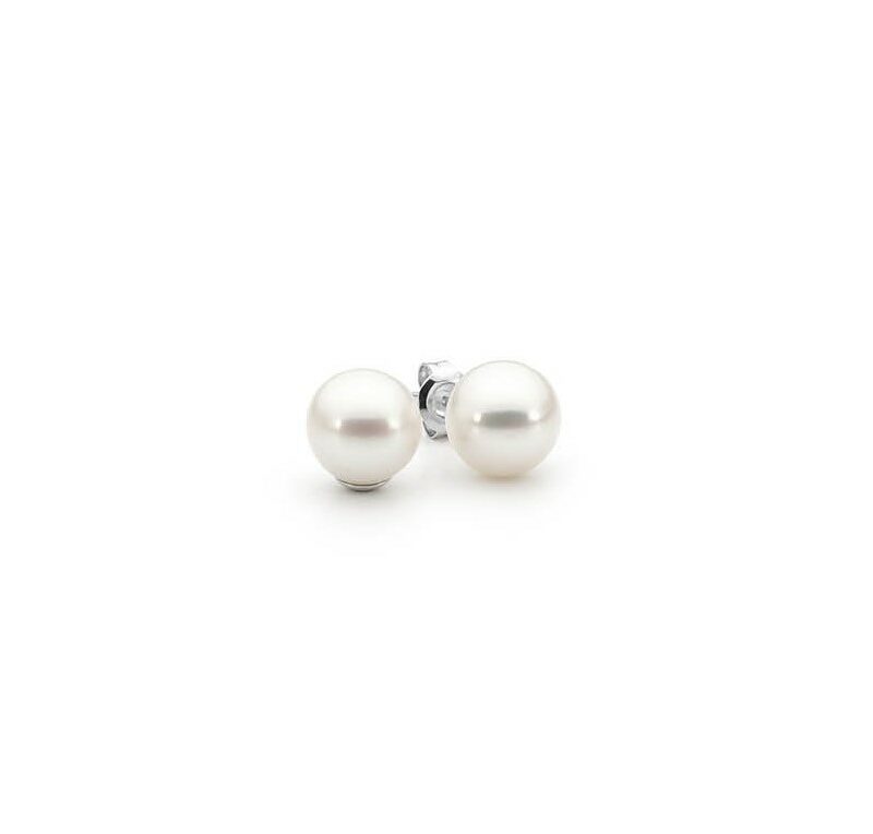 Leon Baker Sterling Silver and White Freshwater Pearl Studs_0