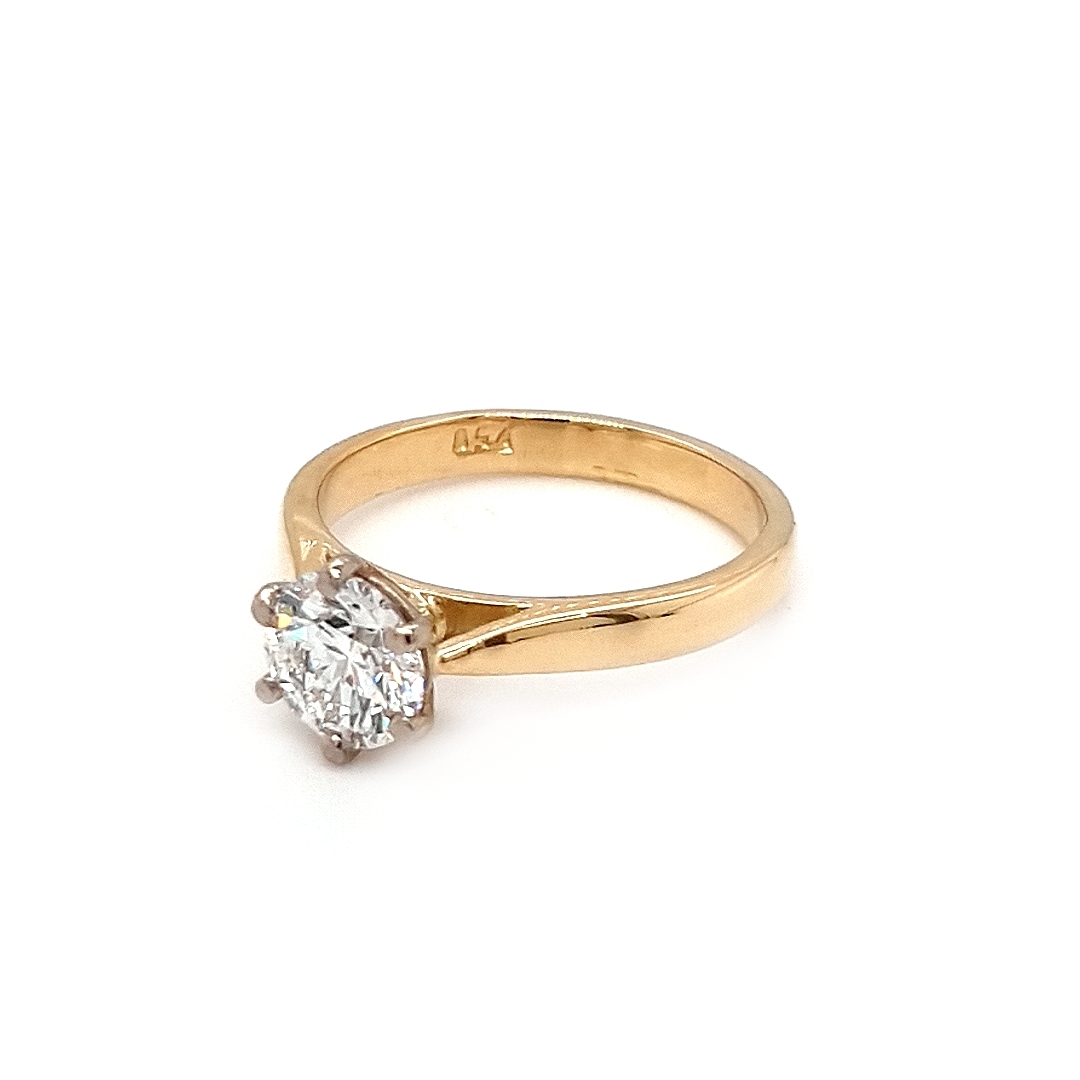Leon Baker 18K Yellow Gold and Diamond Engagement Ring_1