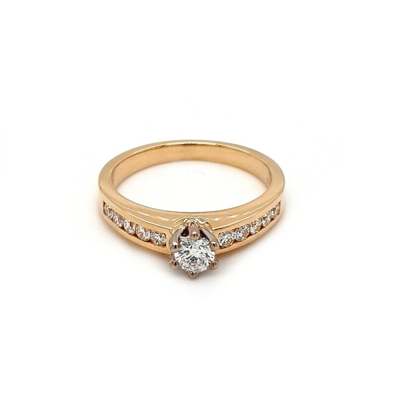 Leon Baker 18K Yellow Gold and Diamond Engagement Ring_0
