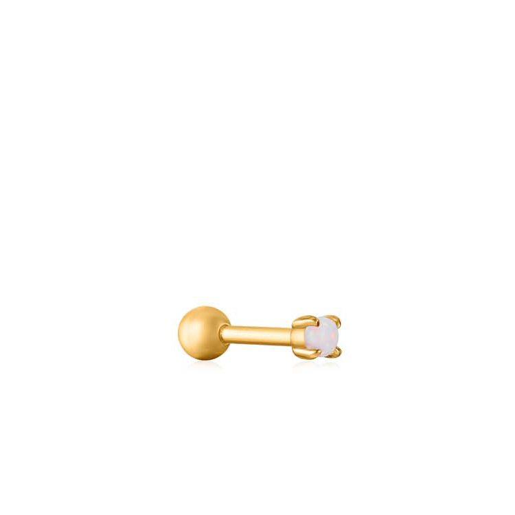 Anie Haie Gold Kyoto Opal Cabochon Barbell Single Earring_0
