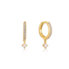 Ania Haie Gold Sparkle Kyoto Opal Drop Huggie Hoop Earrings_0