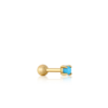 Ania Haie Gold Turquoise Cabochon Barbell Single Earring_1