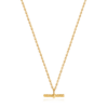 Ania Haie Gold Rope T-Bar Necklace_0