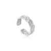Ania Haie Silver Rope Wide Adjustable Ring_0