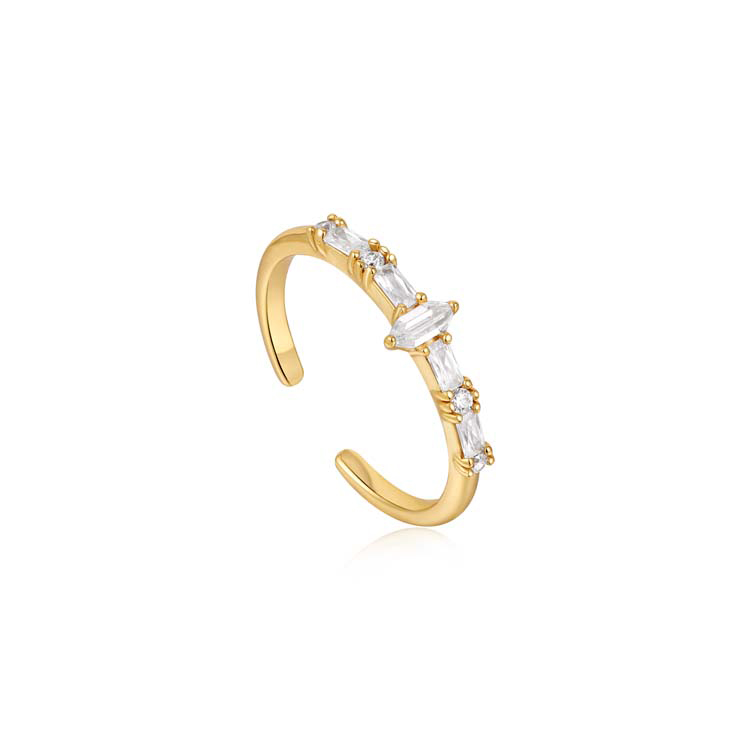 Ania Haie Gold Sparkle Multi Stone Band Ring_0