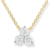 Royal Diamond 9K Yellow and White Gold Tri-Diamond Necklace_0