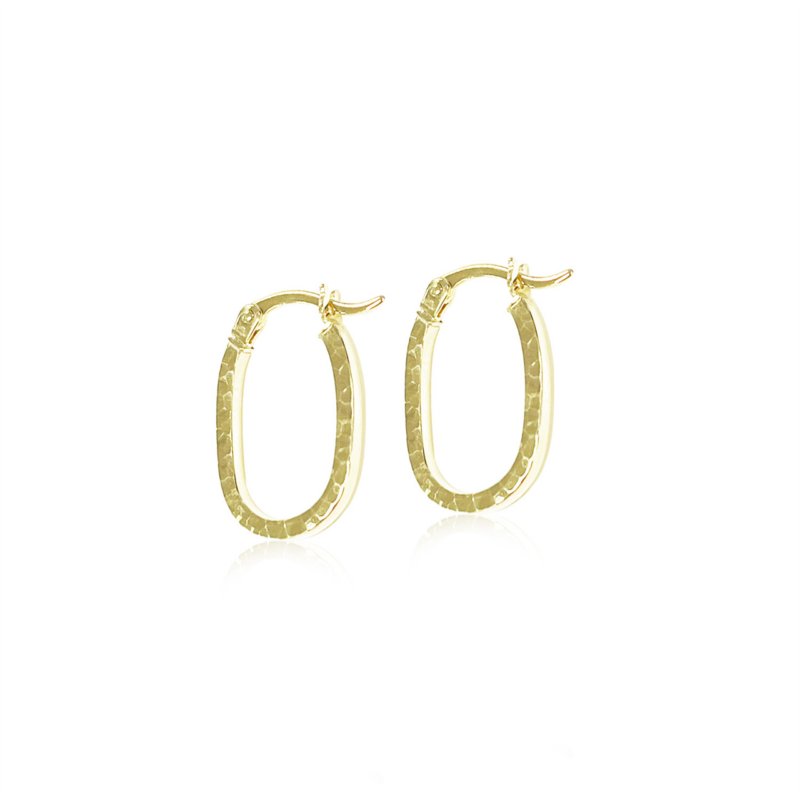 Leon Baker 9K Yellow Gold Diamond Cut Hoop Earrings_0