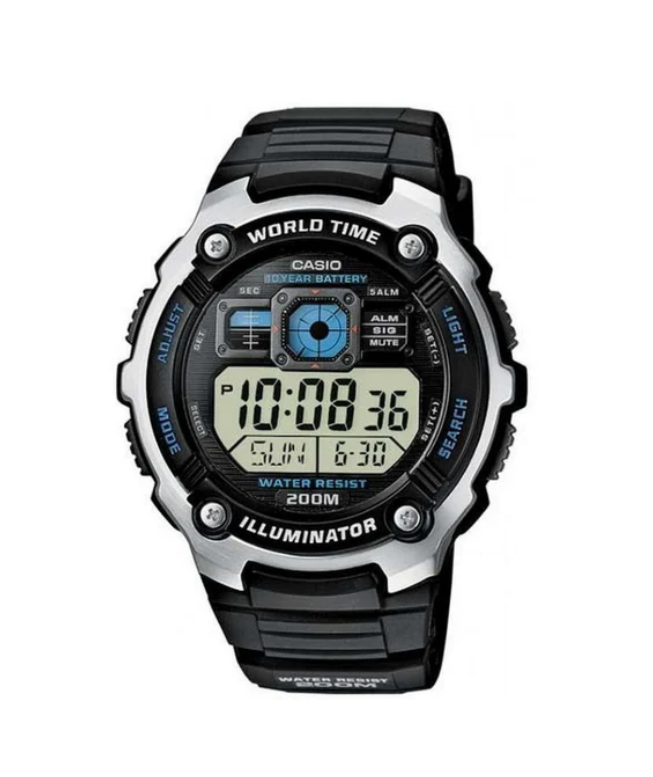 Casio Illuminator Black and Blue Digital Watch_0