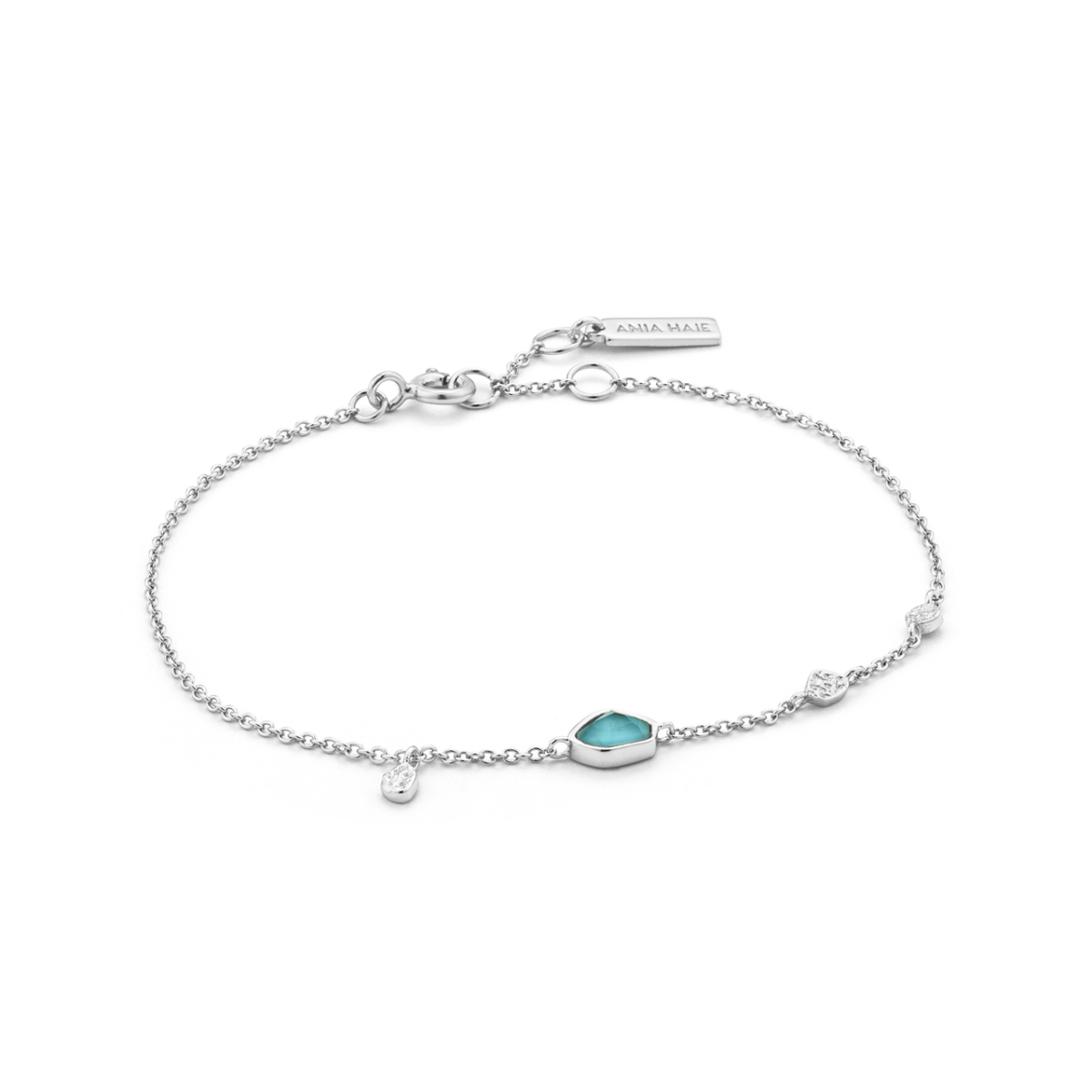 Ania Haie Turquoise Discs Silver Bracelet_0