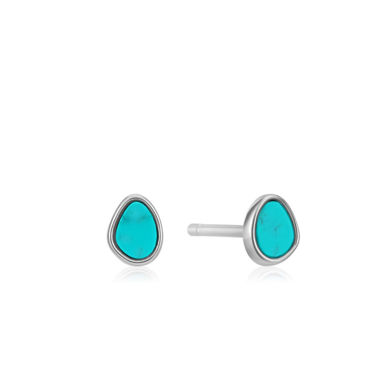 Ania Haie Silver Tidal Turquoise Stud Earrings_0