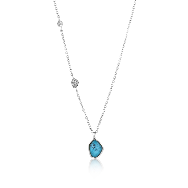 Ania Haie Turquoise Pendant Silver Necklace_0