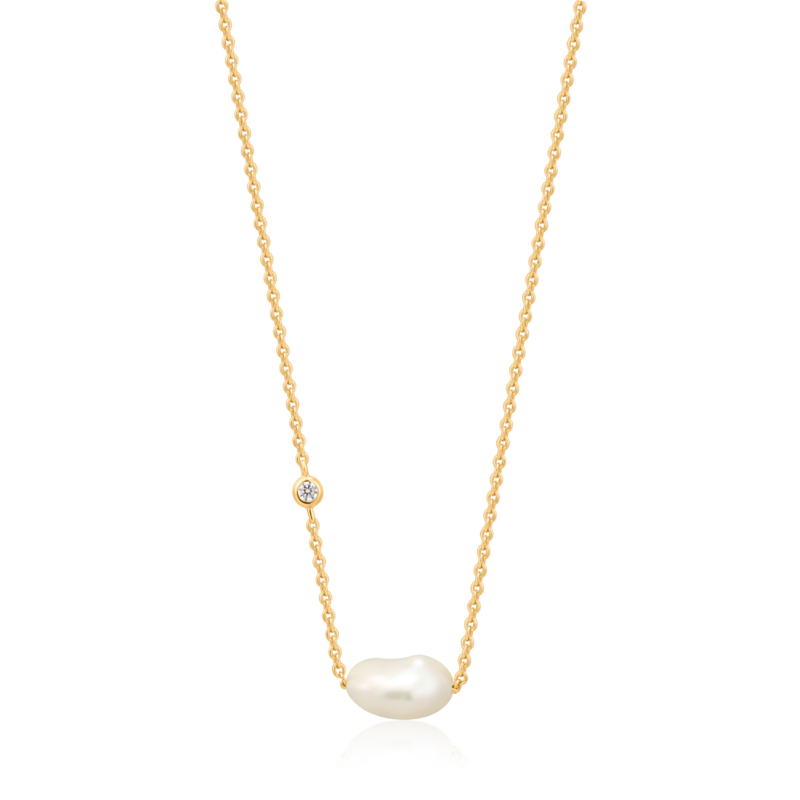 Ania Haie Gold Pearl Necklace_0