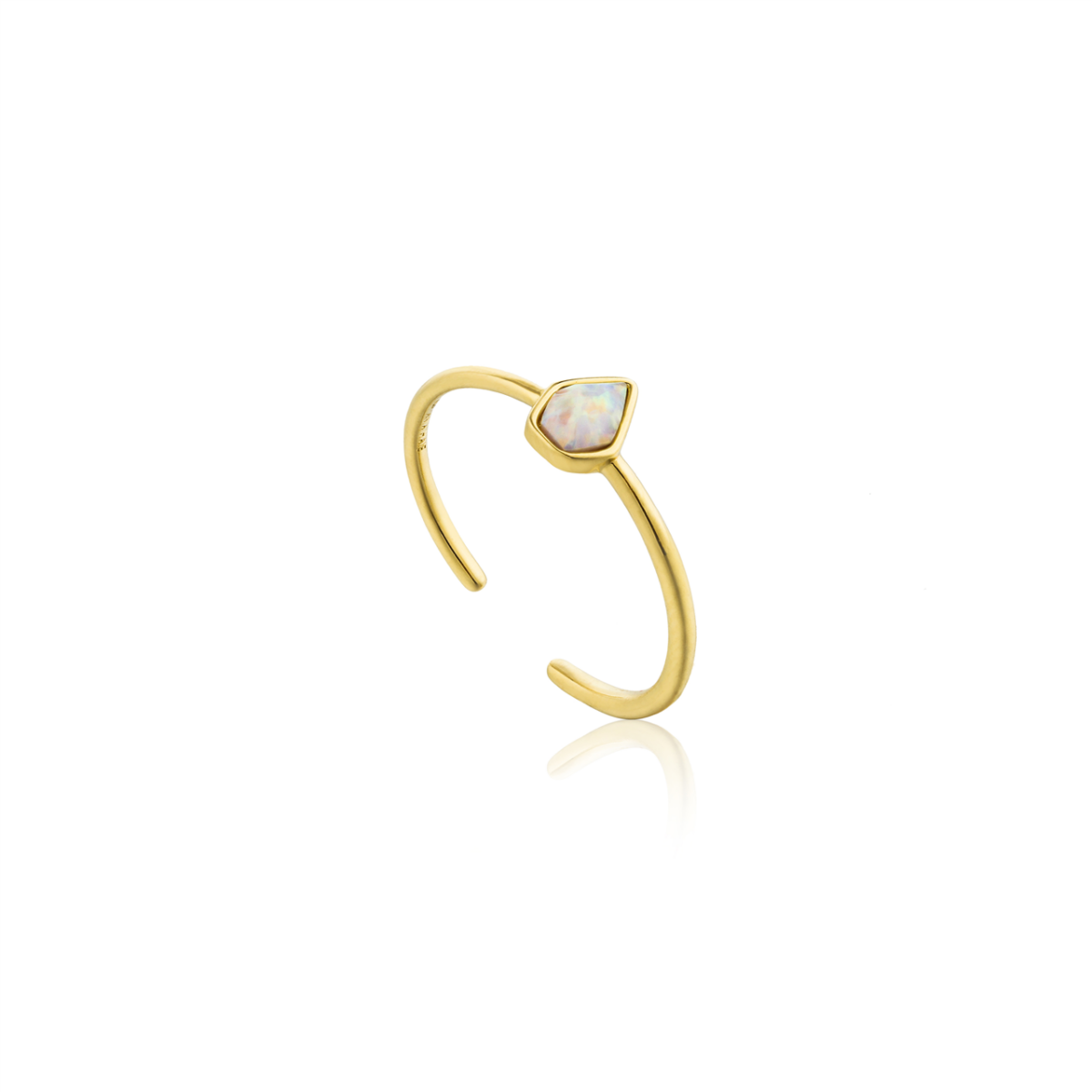 Ania Haie Opal Colour Adjustable Gold Ring_0