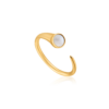 Ania Haie Gold Mother of Pearl Claw Ring_0