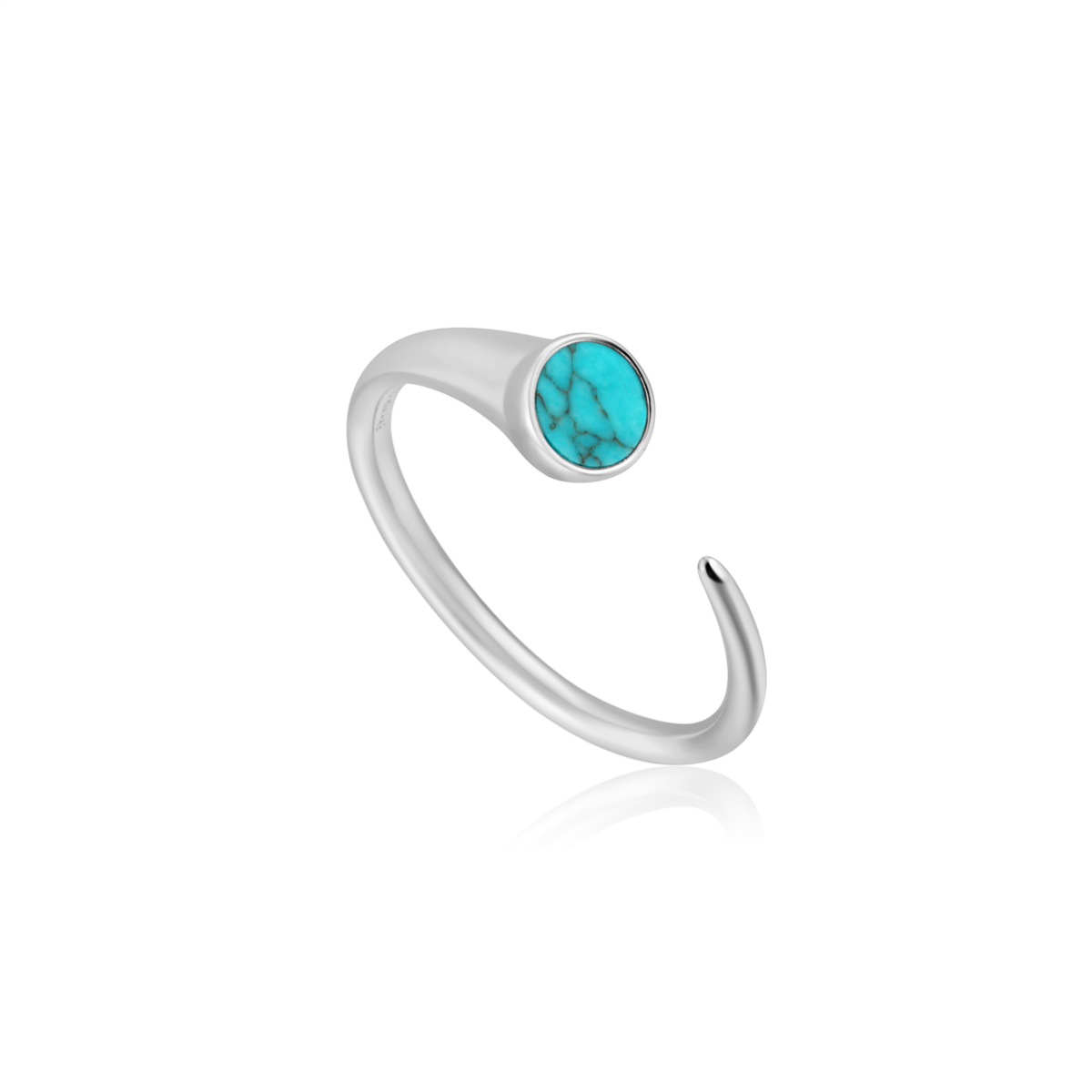 Ania Haie Silver Turquoise Claw Adjustable Ring_0