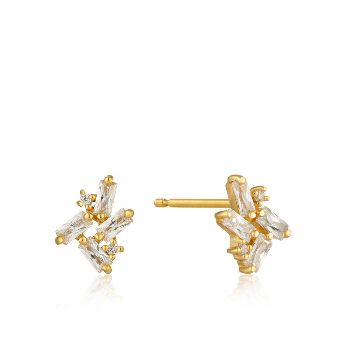 Ania Haie Gold Cluster Stud Earrings_0