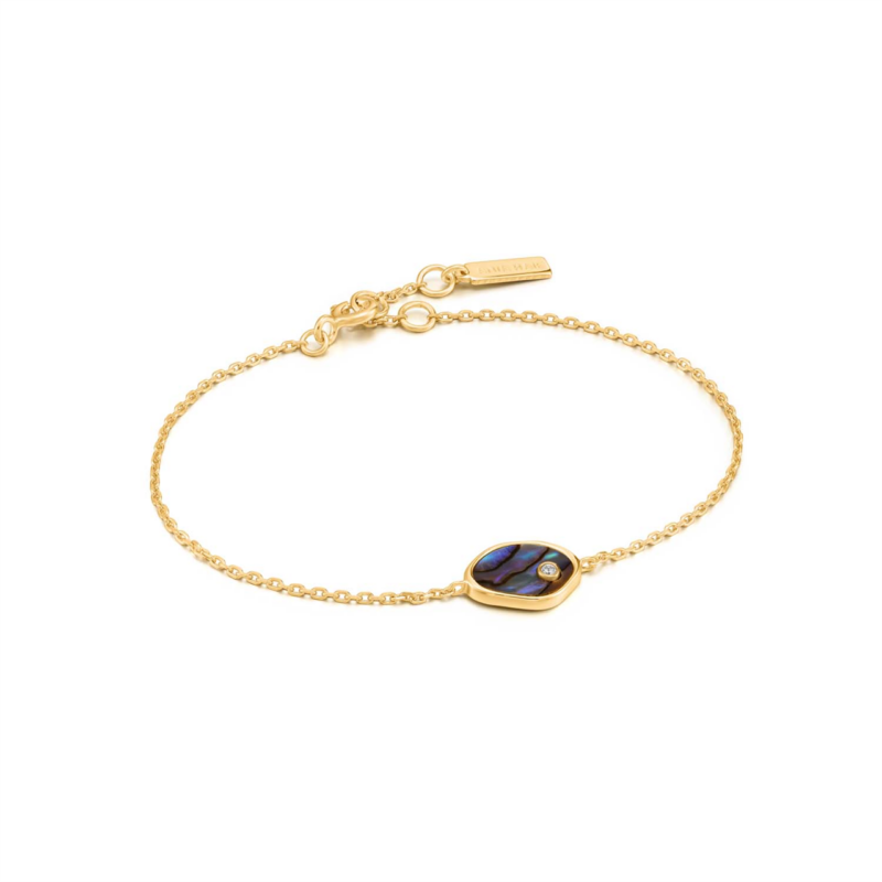 Ania Haie Gold Tidal Abalone Bracelet_0