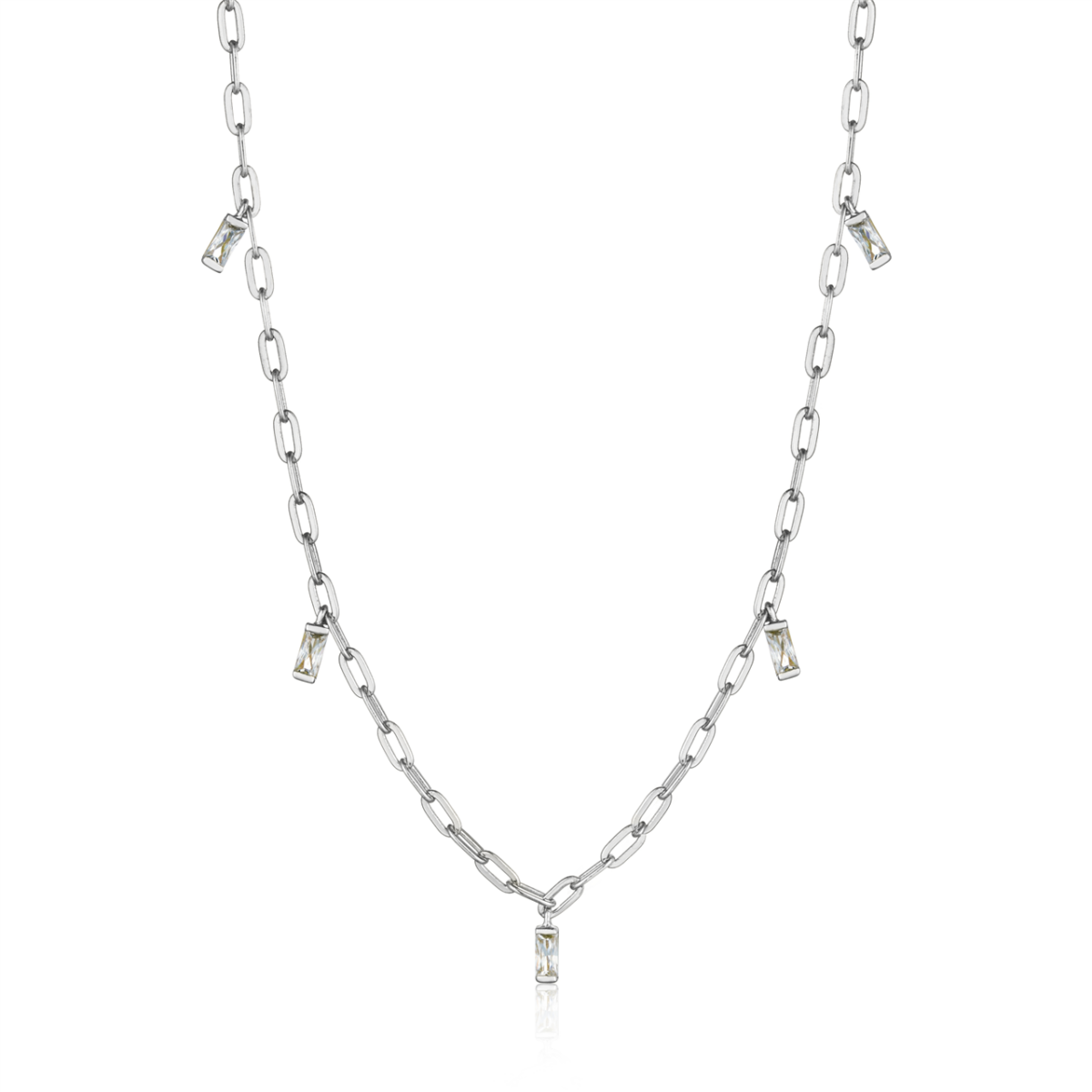 Ania Haie Silver Glow Drop Necklace_0