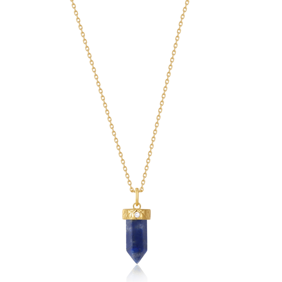 Ania Haie Gold Lapis Point Pendant Necklace_0