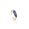 Ania Haie Gold Lapis Emblem Adjustable Ring_0