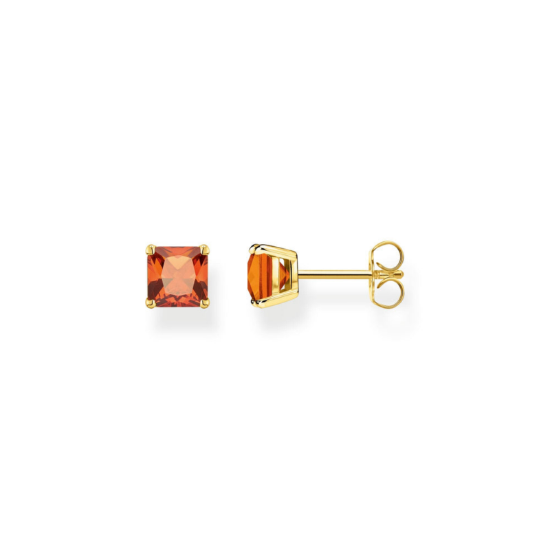 Thomas Sabo Ear Studs Orange Stone Gold_0