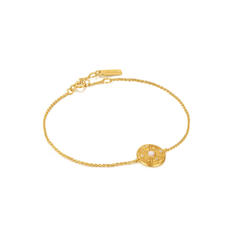 Ania Haie Gold Scattered Stars Kyoto Opal Disc Bracelet_0