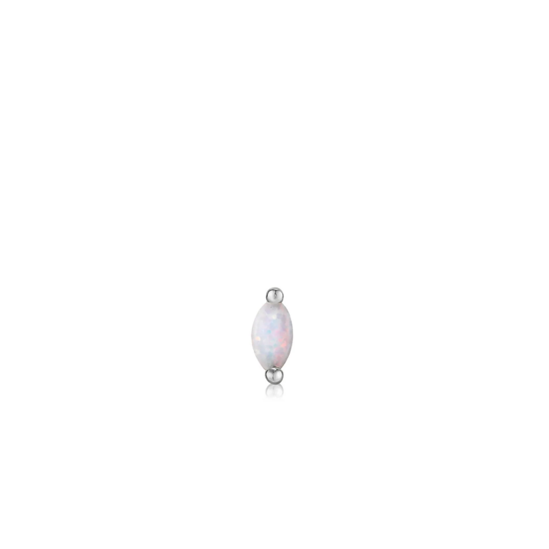 Ania Haie Silver Kyoto Opal Marquise Barbell Single Earring_0