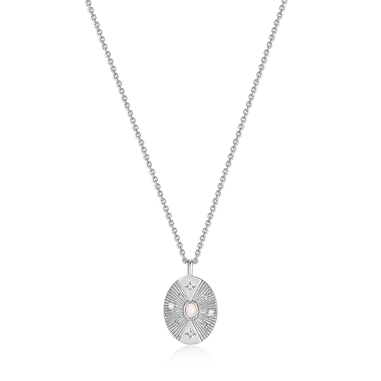 Ania Haie Silver Scattered Stars Kyoto Opal Disc Necklace_0