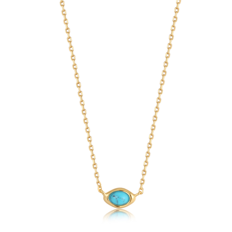 Ania Haie Making Waves Gold Turquoise Necklace_0