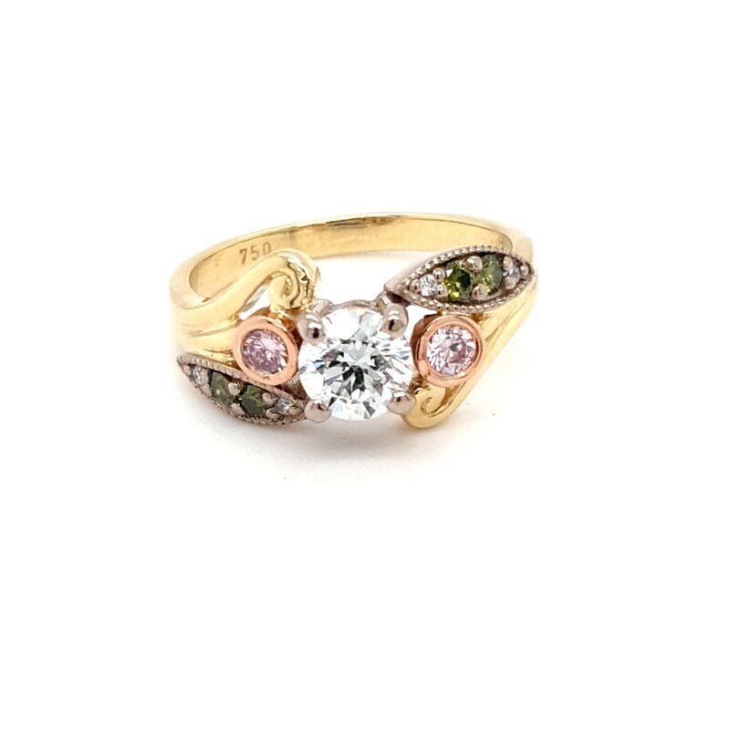 Leon Baker 18K Yellow Gold Lab Grown & Argyle Pink Diamond Ring_0