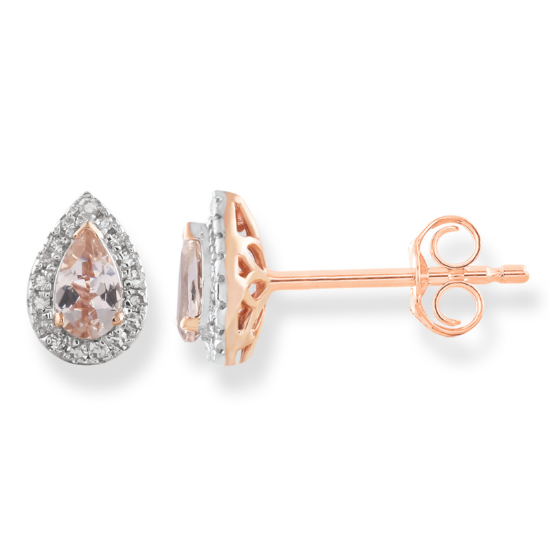 Royal Diamond 9K Rose Gold Earrings_0